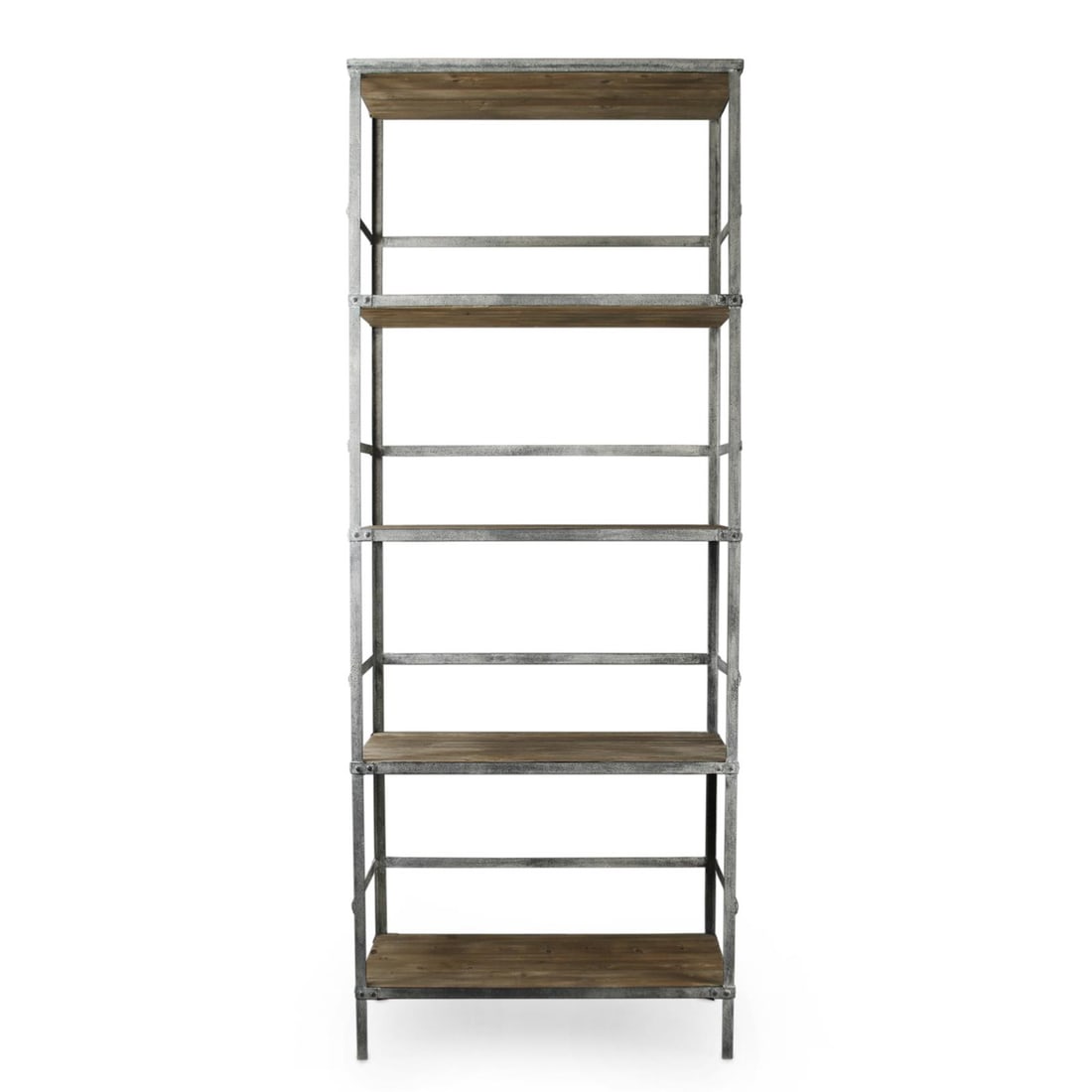 Zentique Velma Rustic Display Rack Reclaimed Pine Sienna Silver 102H: Zentique Velma Rustic Display Rack Reclaimed Pine Sienna Silver 102H The Velma Display Rack offers ample shelving space for your hats, plants, or decorative items, making it a versatile addition to an