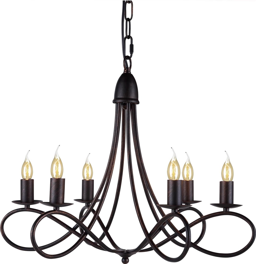 Elegant Lighting Lyndon Dark Bronze 6-Light Bowl Chandelier (1 of 1)
