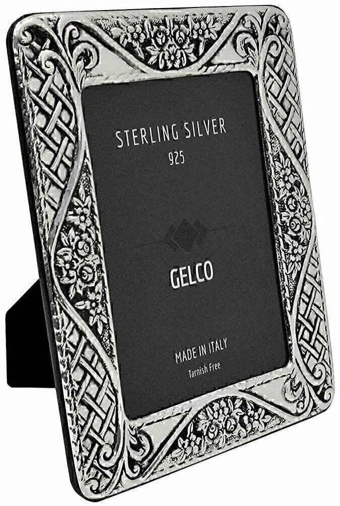 Gelco Italian 925 Sterling Silver Floral Embossed Picture Frame (1 of 2)