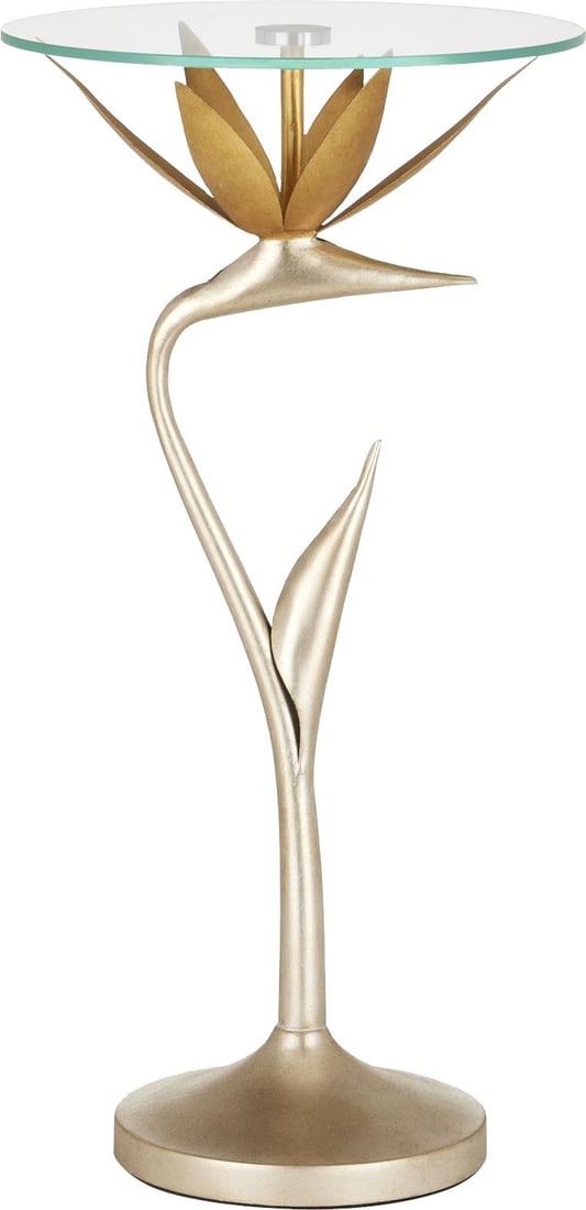 Currey Paradiso Accent Table Organic Modern Design in Gold or Silver Finish (1 of 5)