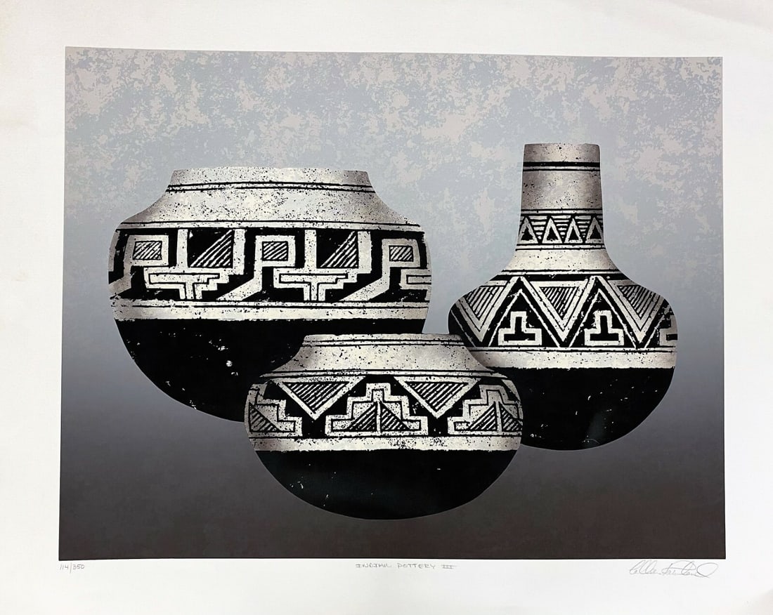 Collen Roland Indian Pottery III Signed Limited Edition Serigraph (1 of 4)