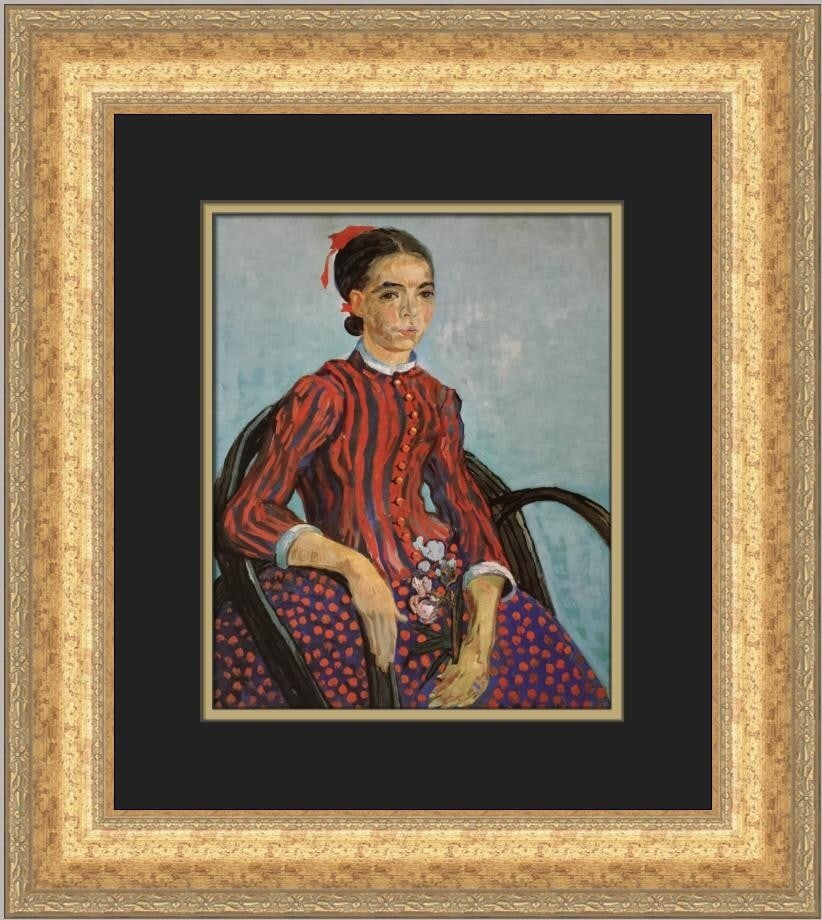 Vincent Van Gogh A Portrait of La Mousme Custom Framed Art Print (1 of 2)