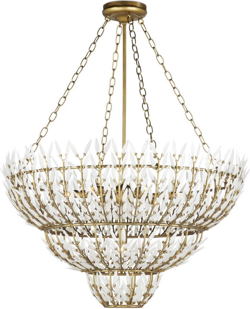 Currey Magnum Opus Large Brass Bowl Chandelier 7 Bulb Dimmable (1 of 7)