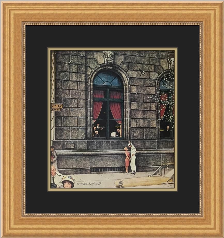 Norman Rockwell University Club Custom Framed Print 1975 Americana Art: Norman Rockwell University Club Custom Framed Print 1975 Americana Art This stunning custom framed print features the iconic artwork titled "University Club" by renowned artist Norman Rockwell. Produc