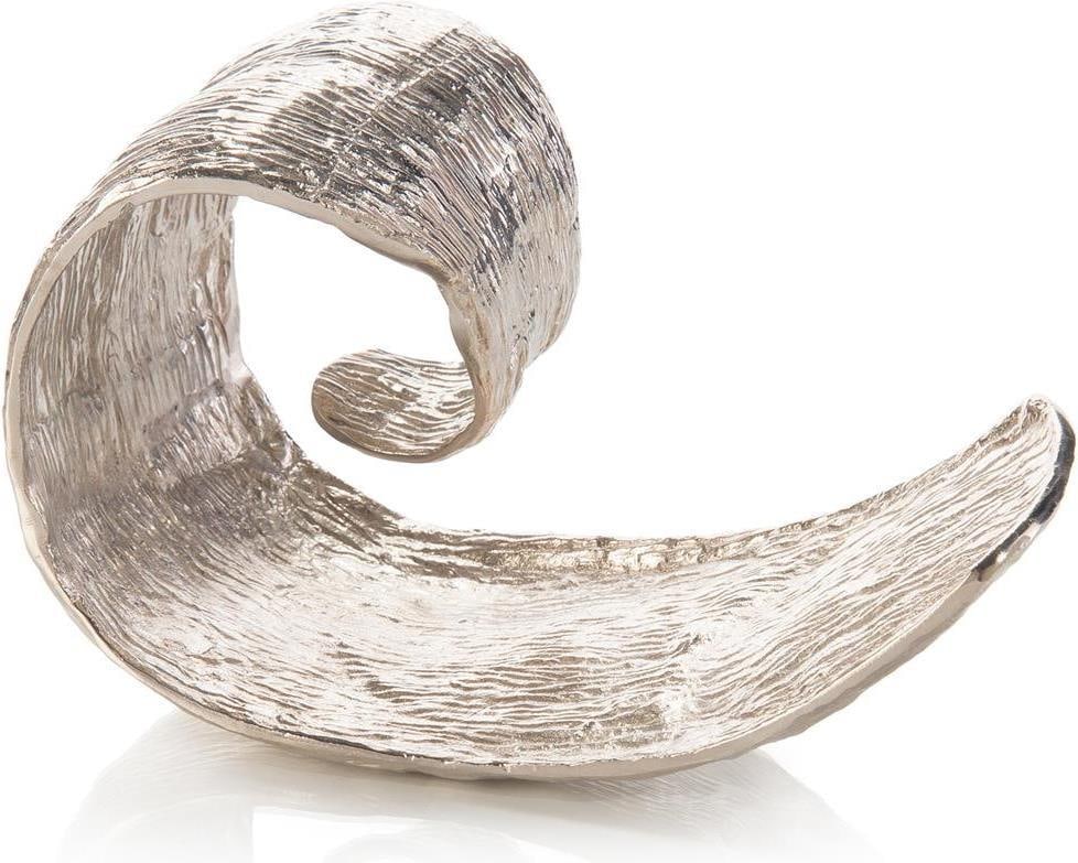 John-Richard Shining Nickel Curl Sculpture 8H 11W 6D (1 of 3)