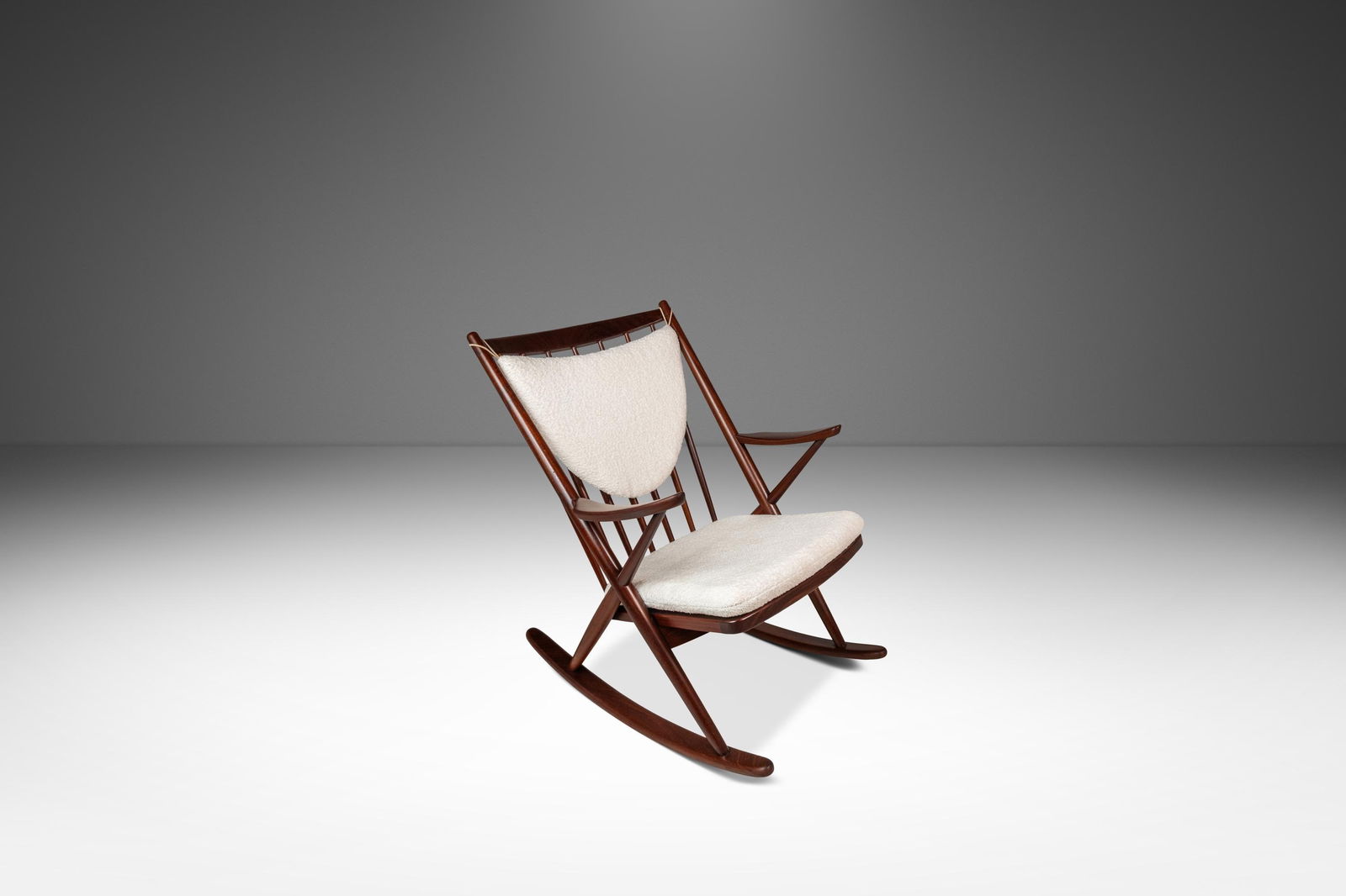 Frank Reenskaug Model 182 Rocking Chair in Solid Teak for Bramin Mid-Century Modern Denmark: Frank Reenskaug Model 182 Rocking Chair in Solid Teak for Bramin Mid-Century Modern Denmark Experience the elegance of Danish design with this iconic Model 182 Rocking Chair by Frank Reenskaug for Bra