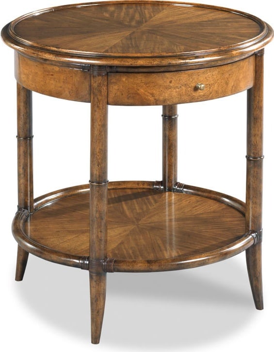 Woodbridge Linwood Round Wood Side Table in Hazelnut Finish (1 of 4)