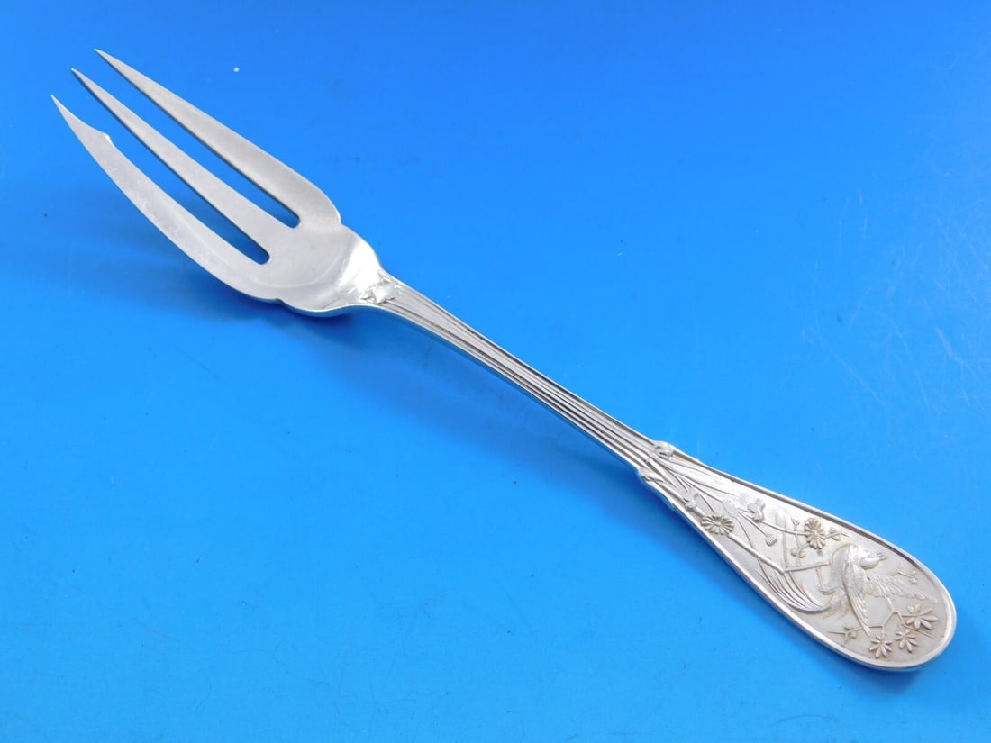 Tiffany & Co Japanese Sterling Silver 3-Tine Pastry Fork 6 1/4" (1 of 4)