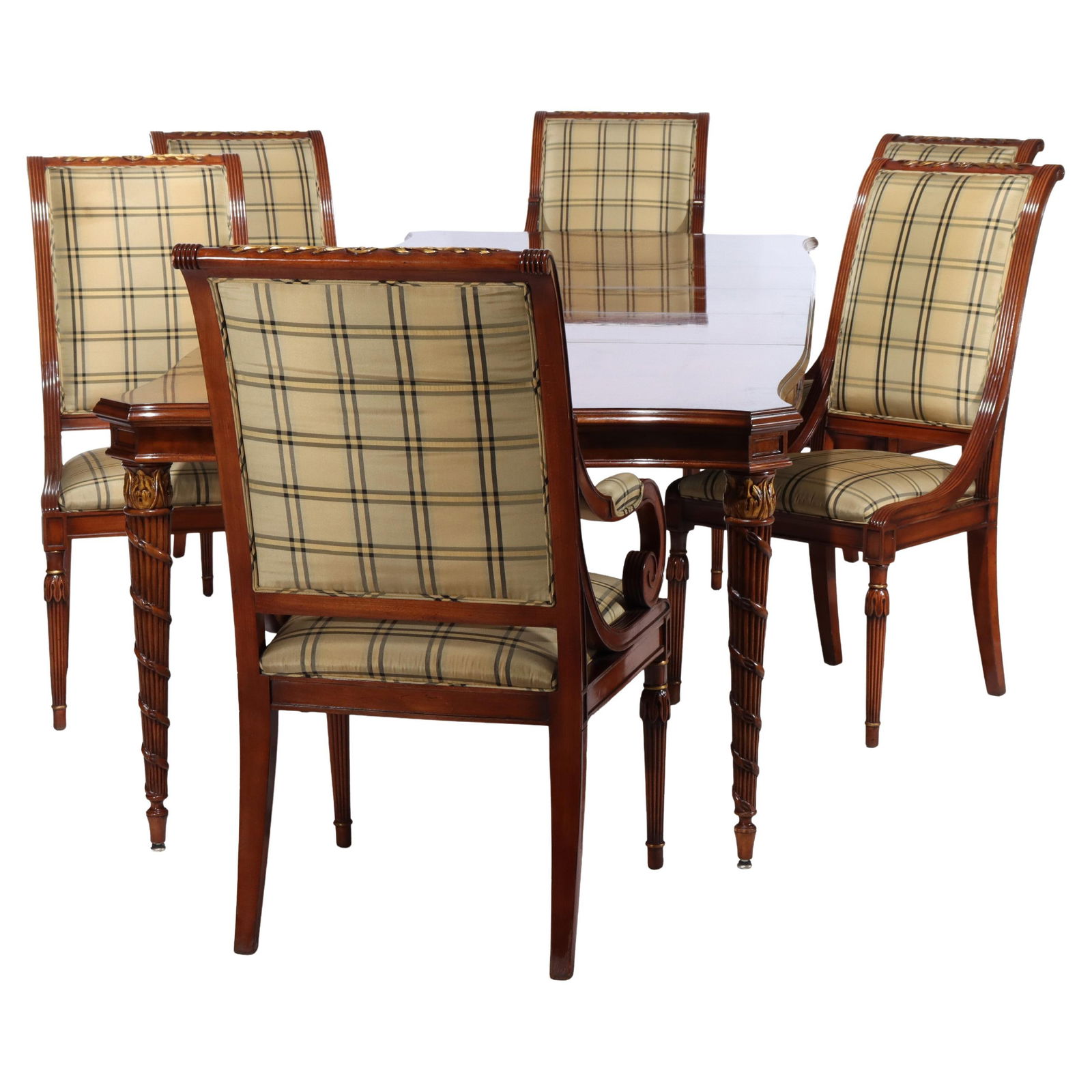 Karges 7-Piece Walnut & Burl Dining Room Set 20th Century (1 of 18)