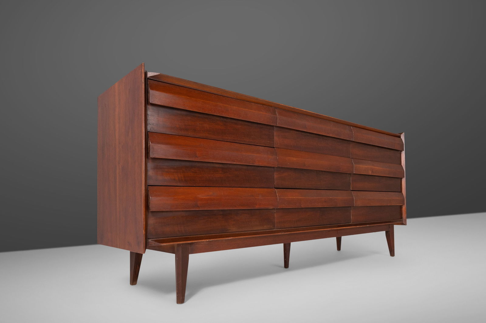 Mid Century Modern Lane First Edition Walnut 9-Drawer Dresser 1960s (1 of 10)