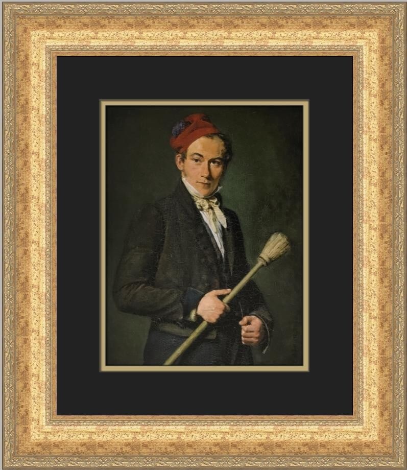 Christian A Jensen Scene Painter Troels Lund Custom Framed Art Print: Christian A Jensen Scene Painter Troels Lund Custom Framed Art Print This exquisite custom framed print titled 'Scene Painter Troels Lund' by Christian A Jensen captures the essence of realism from th