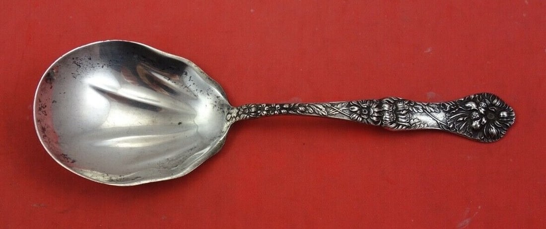Mount Vernon Yetive Sterling Silver Serving Spoon 7 Inch (1 of 2)