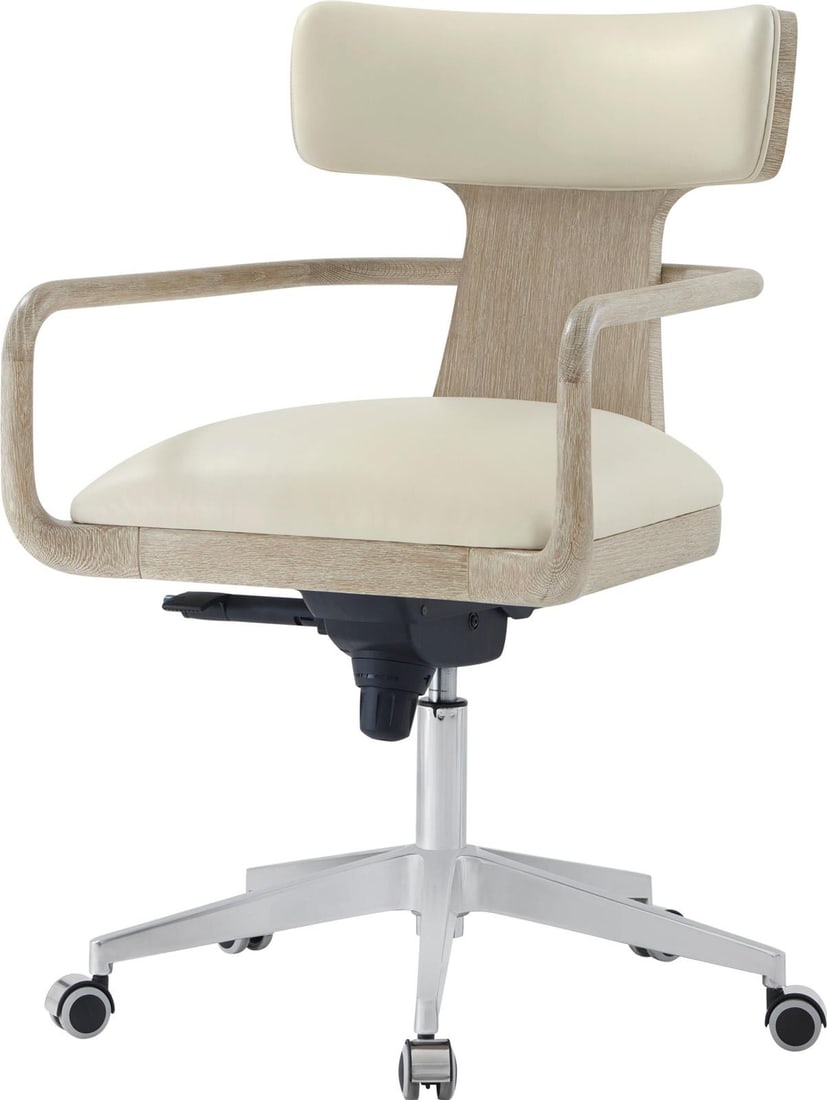 Theodore Alexander Modern Gray Oak Upholstered Study Chair (1 of 7)