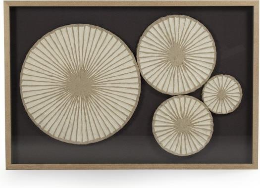 Zentique Modern Abstract Shell Art Framed in Cream Ebony 31.75 x 47.50 (1 of 3)