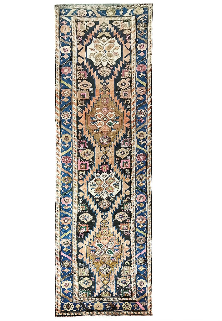 3.3 x 13 Old Persian Kurdistan Semi-Antique Handwoven Rug (1 of 9)