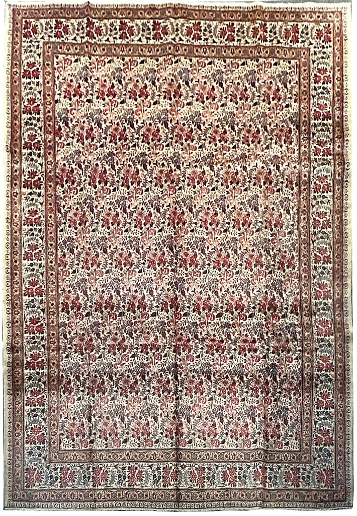 Handcrafted 9.6 x 13 Multi Color Sarouk Area Rug from Iran (1 of 6)