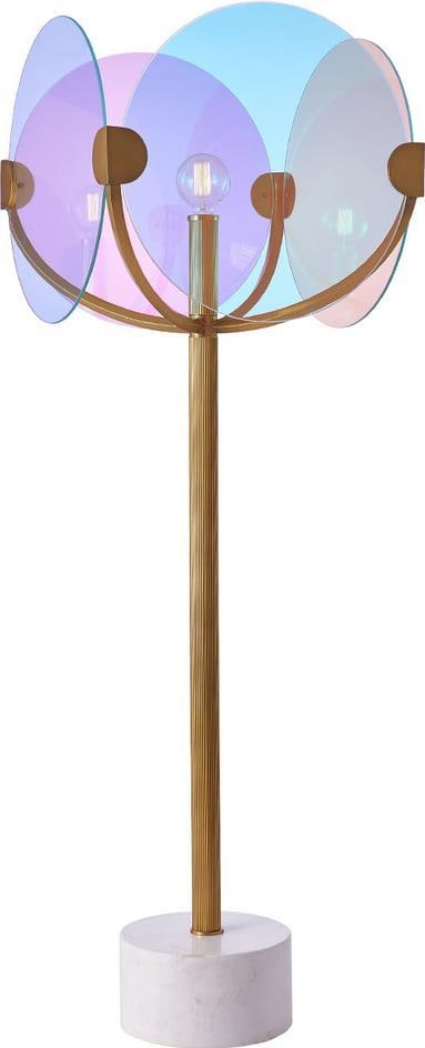 Kalco Chroma Collection Brass Marble Floor Lamp 68H Dimmable Indoor (1 of 1)