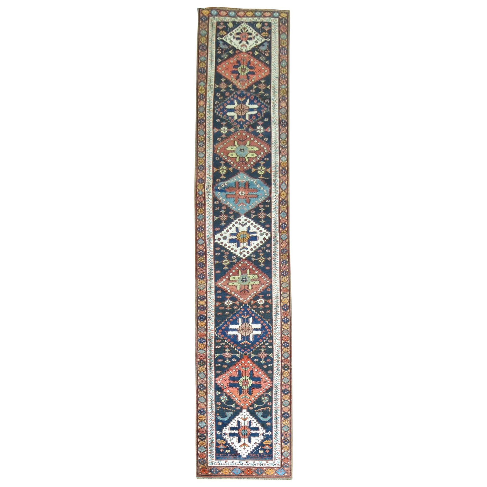 Early 20th Century Persian Kurd Hand-Knotted Wool Runner 37 x 188 (1 of 7)
