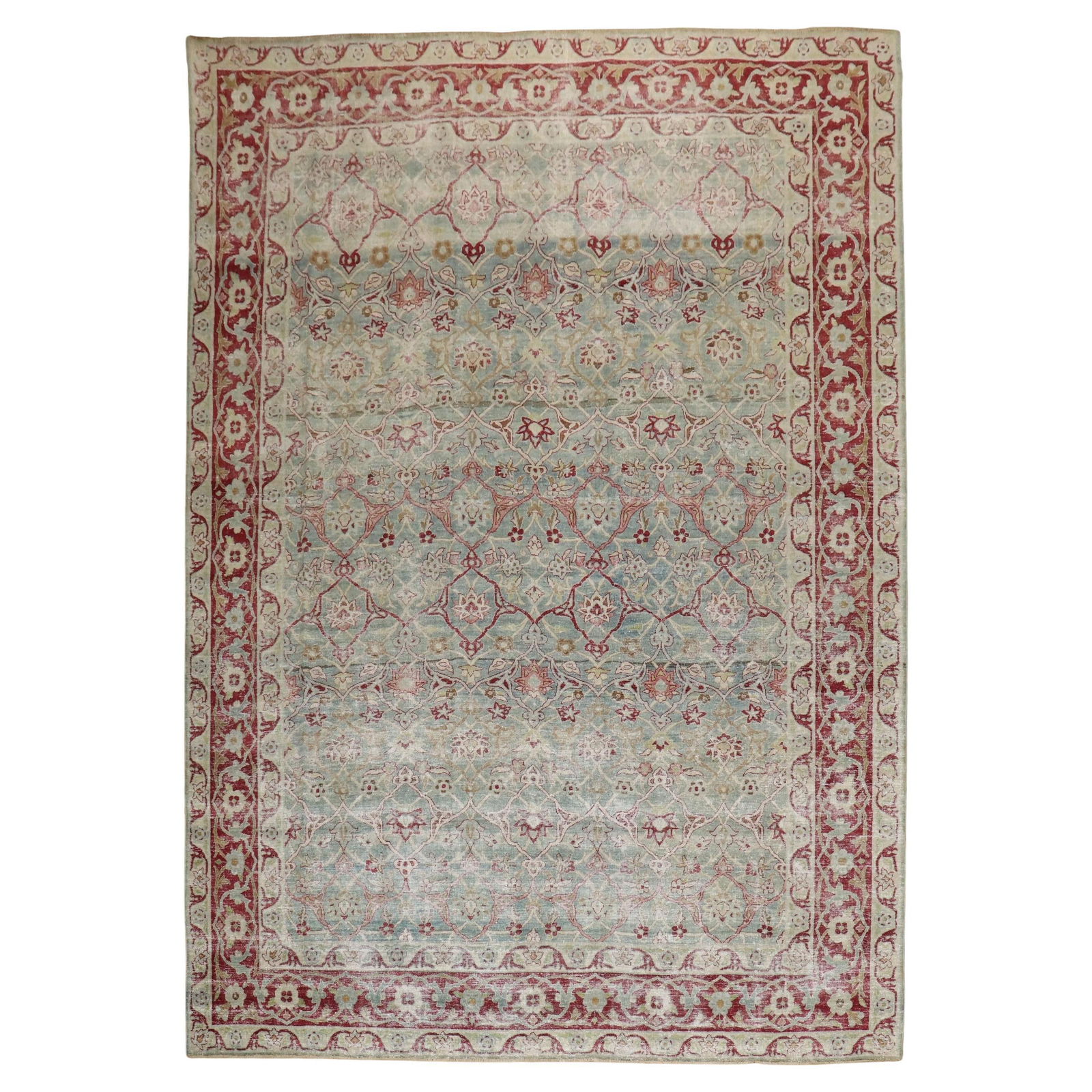 Antique Persian Isfahan Tabriz Rug from Zabihi Collection 86 x 120 in (1 of 10)