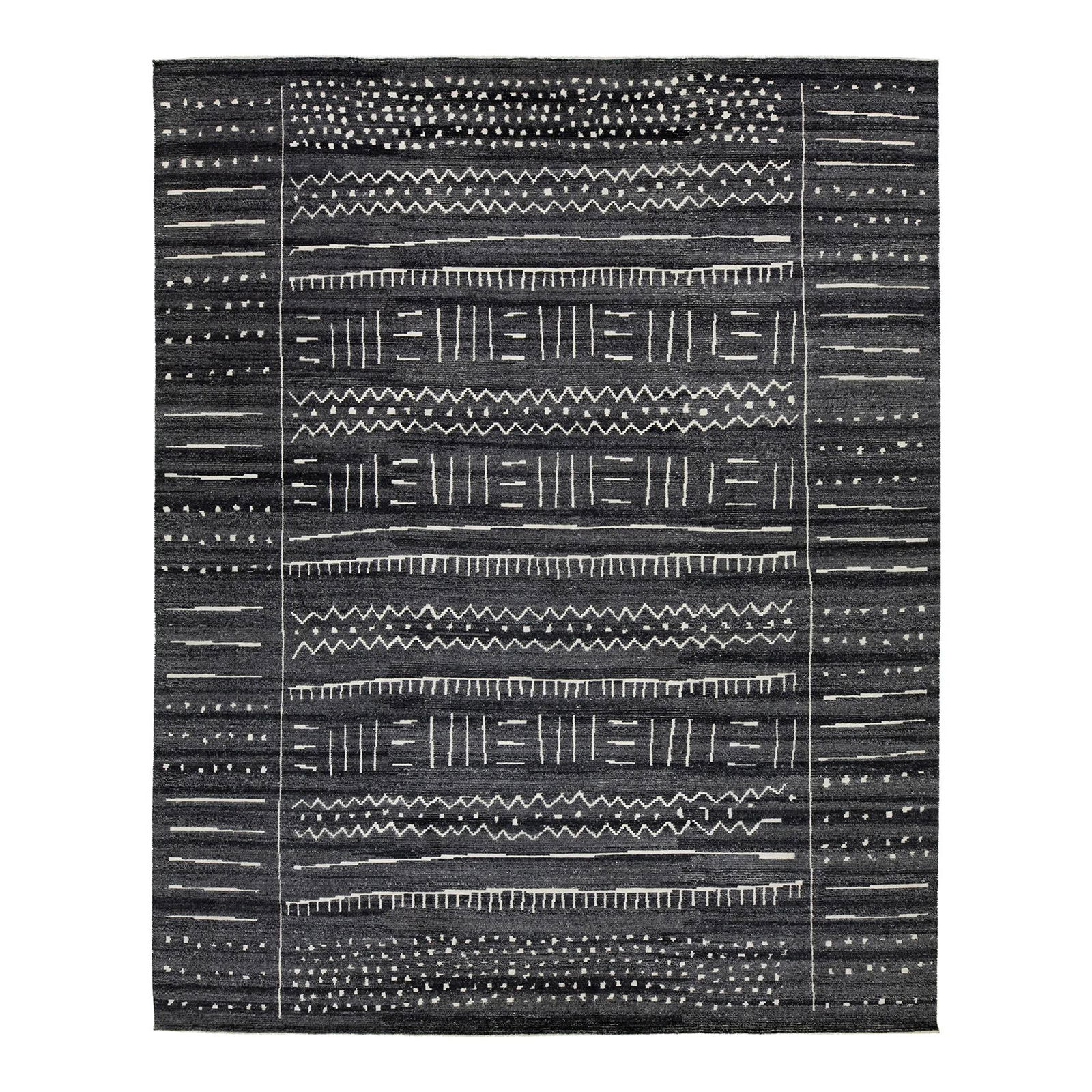 Contemporary Moroccan Gray Wool Rug 12'1 x 15' (1 of 10)
