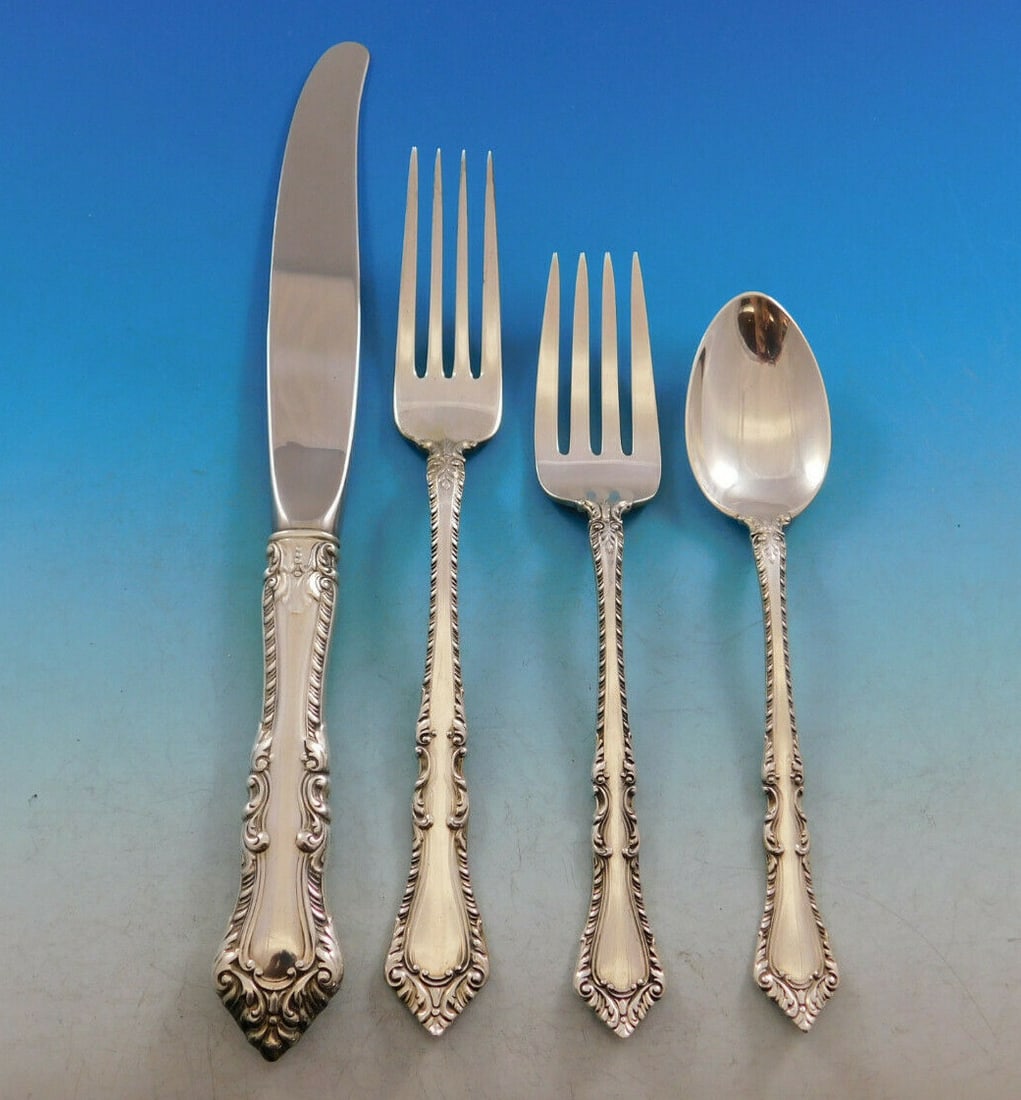 Watson Foxhall Sterling Silver Flatware Set for 8 - 32 Pieces with Bonus Chest: Watson Foxhall Sterling Silver Flatware Set for 8 - 32 Pieces with Bonus Chest Enhance your dining experience with this heirloom-quality Foxhall by Watson sterling silver flatware service for eight,