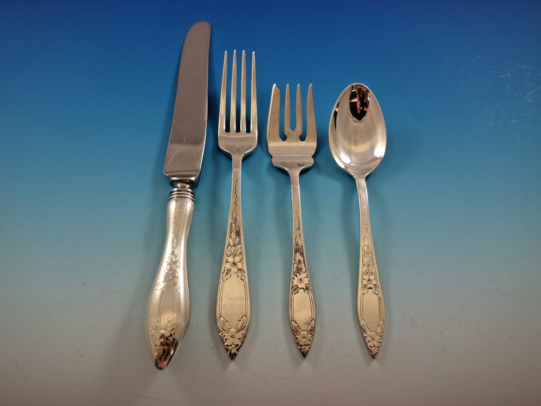 Stieff Lady Claire Sterling Silver Flatware Set for 8 - 32 Pieces with Storage Chest (1 of 4)