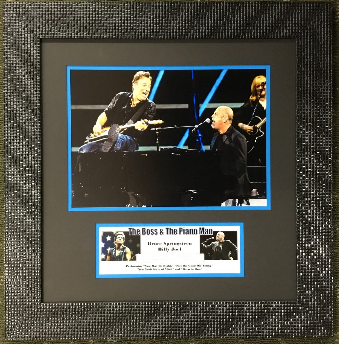Billy Joel Bruce Springsteen 25th Anniversary Concert Custom Framed Photo 23x23 (1 of 6)