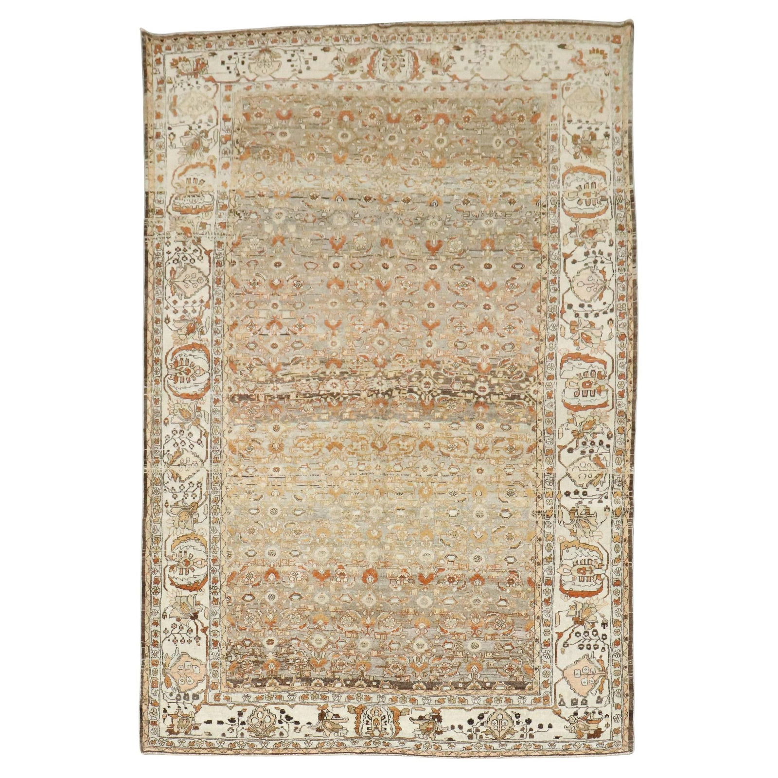 Zabihi Collection Tabriz Persian Malayer Antique Rug 84 x 118 inches (1 of 10)