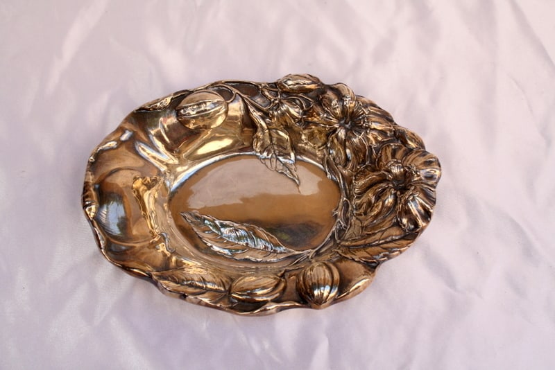 Art Nouveau Sterling Silver Oval Dish by D & J Welby 1914-1915 - 3