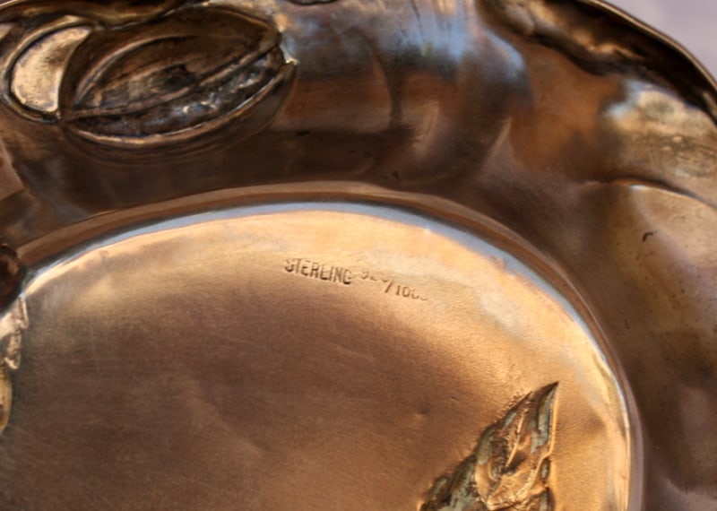 Art Nouveau Sterling Silver Oval Dish by D & J Welby 1914-1915 - 4