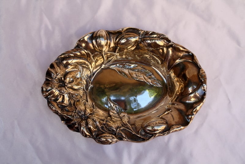 Art Nouveau Sterling Silver Oval Dish by D & J Welby 1914-1915 - 6
