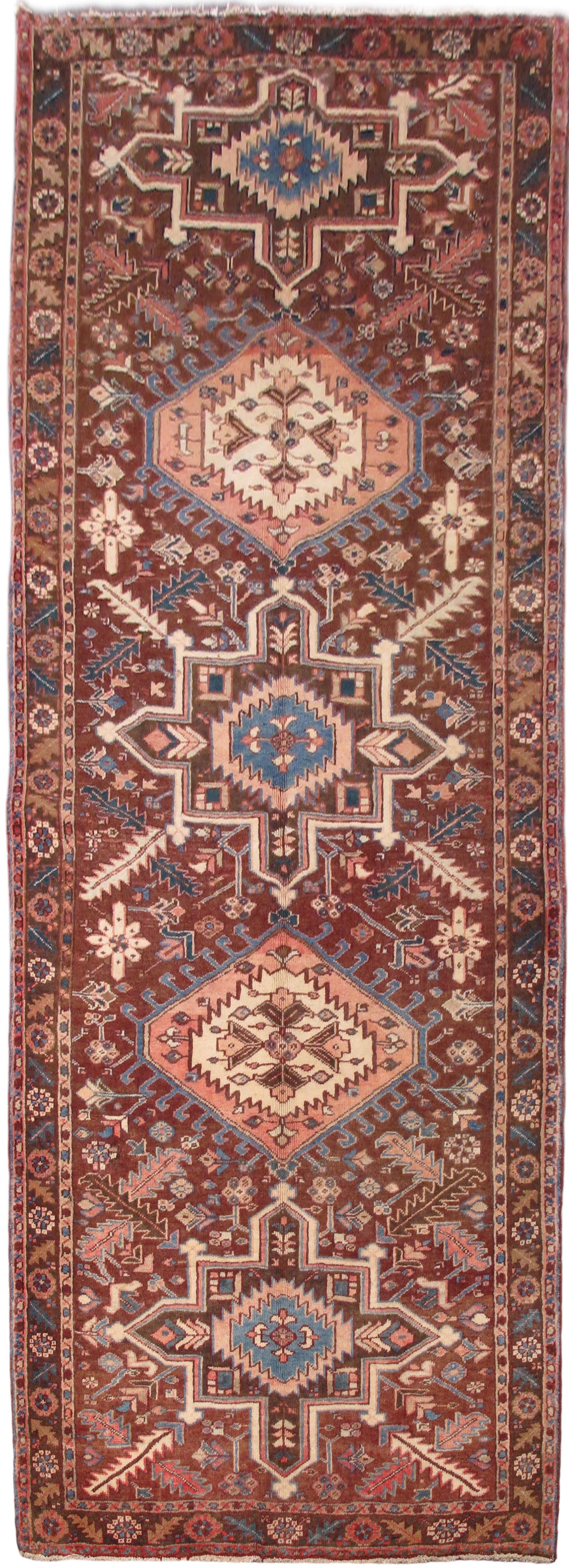 Persian Carpet 4.7 x 11.1 Wide Gallery Runner: Persian Carpet 4.7 x 11.1 Wide Gallery Runner Free continental US Shipping This stunning Persian carpet features a wide gallery runner design, measuring 4.7 x 11.1 feet. Perfect for adding elegance an