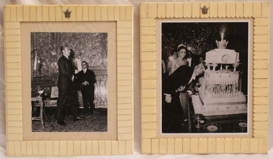 Art Deco French Bone Picture Frames with Royal Crown Pair (1 of 7)