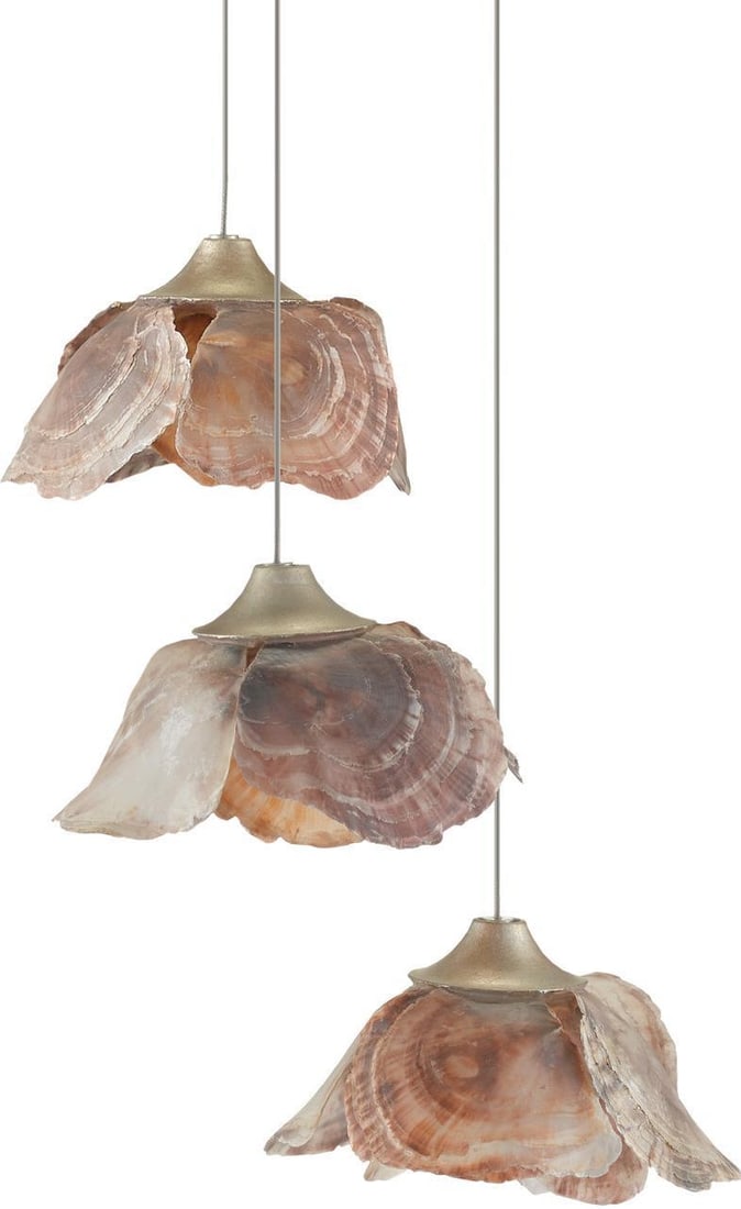 Catrice 3-Light Pendant Light Fixture Contemporary Capiz Shell: Catrice 3-Light Pendant Light Fixture Contemporary Capiz Shell Illuminate your space with the Stylish Catrice 3-Light Pendant Light Fixture, featuring a contemporary design that seamlessly blends eleg