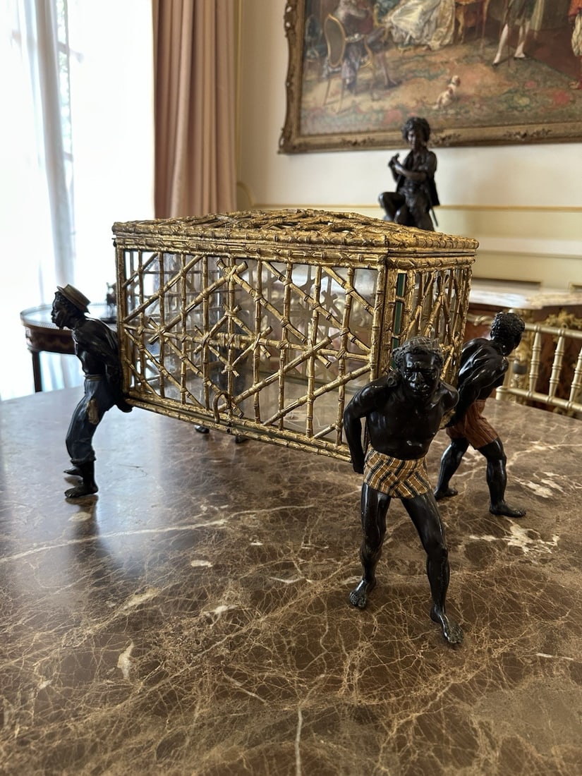 19th Century French Gilt Bronze Tantalus Sculpture by Charles Cumberworth: 19th Century French Gilt Bronze Tantalus Sculpture by Charles Cumberworth This stunning 19th century French polychrome and gilt bronze tantalus is a remarkable work inspired by Charles Cumberworth. Cr