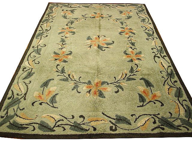 19th Century Savonnerie Hooked Rug 5'8 x 8'8 European Multi-Color (1 of 6)
