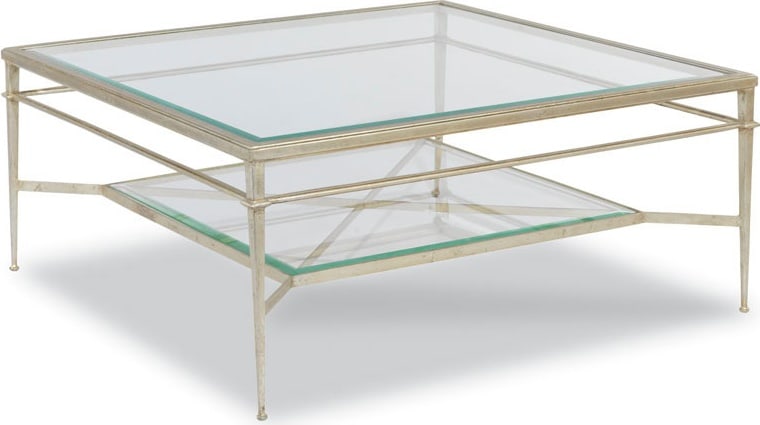 Woodbridge Vintage Style Silver Leaf Metal Cocktail Table 19H x 42W x 42D (1 of 1)