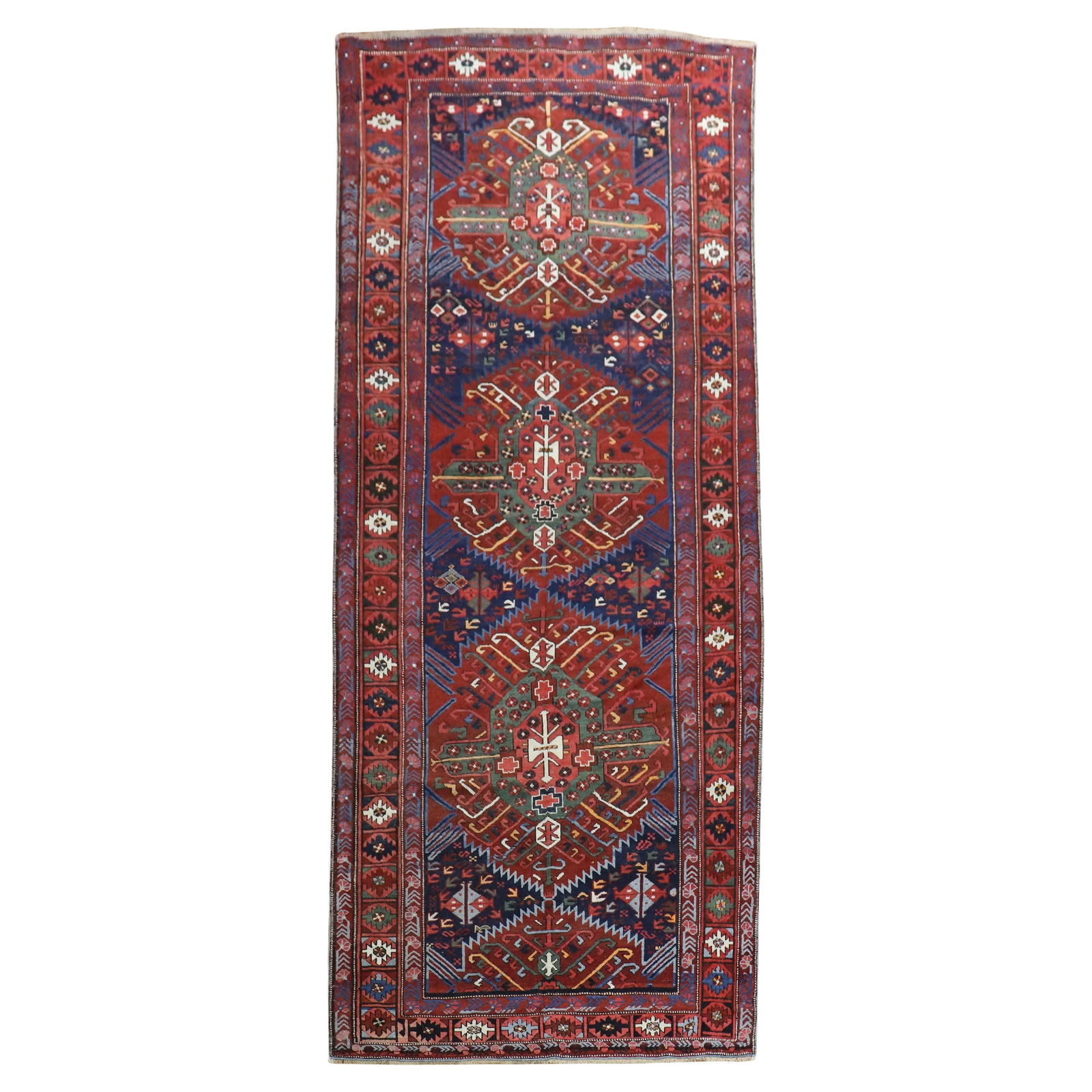 Zabihi Collection Kazak Zeychour Antique Rug 58 x 139 in Wool Hand-Knotted (1 of 9)
