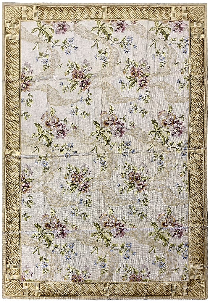 6 x 9 Handmade French Spring Area Rug Luxury Soft Plush: 6 x 9 Handmade French Spring Area Rug Luxury Soft Plush Free continental US Shipping Enhance your living space with this exquisite 6 x 9 Needle Point Handmade French Spring Rug. This high-quality trad