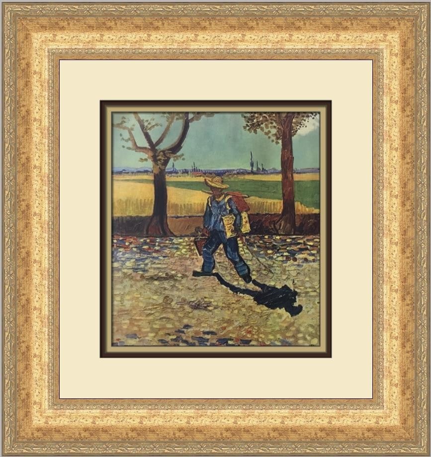 Vincent Van Gogh The Painter On His Way To Work Custom Framed Art Print (1 of 2)