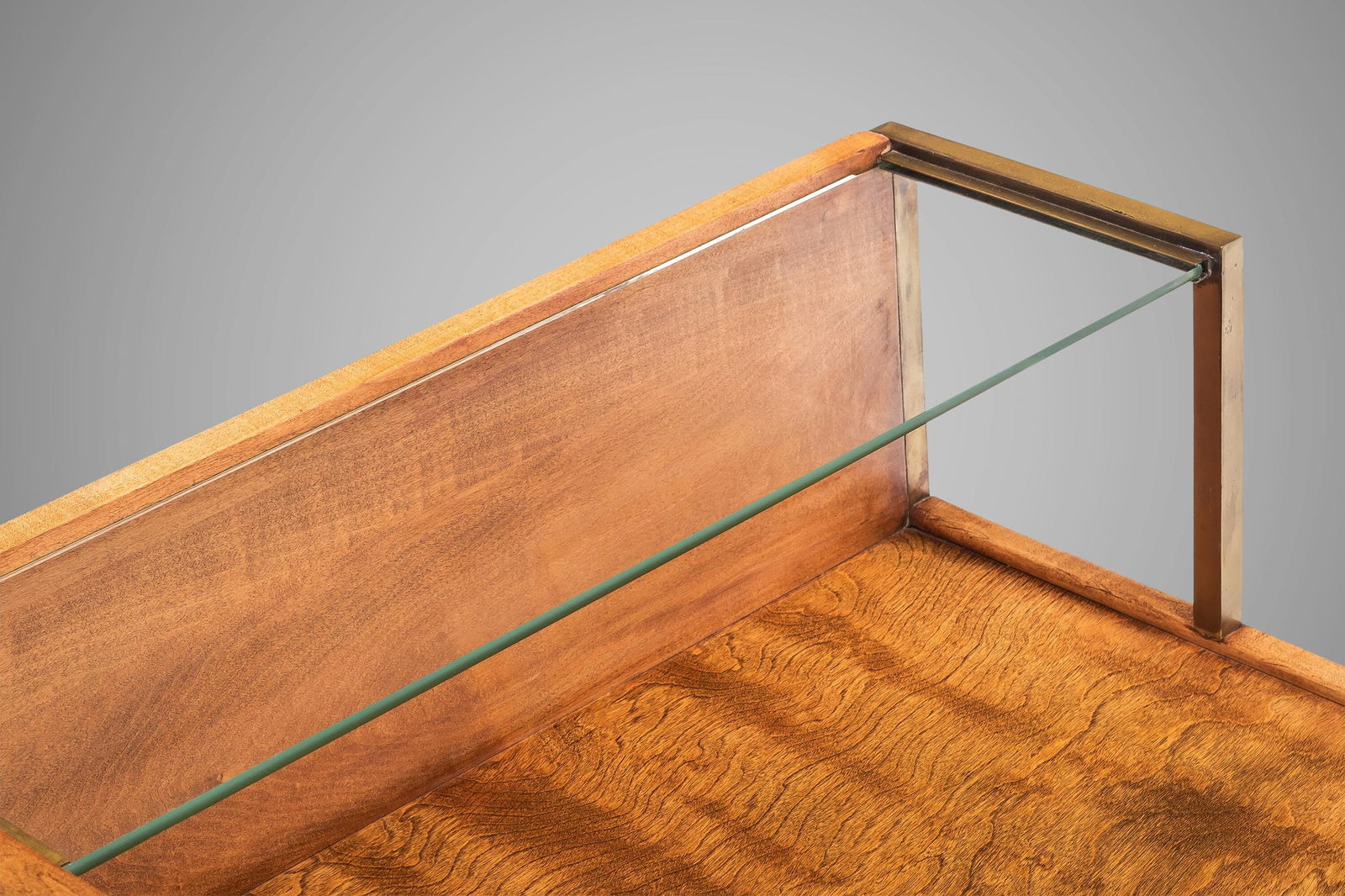 Milo Baughman Maple Brass Two-Tiered Sofa Table c. 1955 - 7