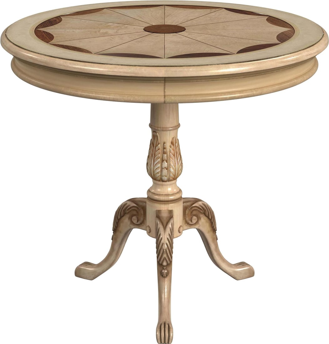 Butler Specialty Carissa Round Foyer Table Beige Finish: Butler Specialty Carissa Round Foyer Table Beige Finish Introducing the Carissa Round Foyer Table by Butler Specialty, a perfect blend of traditional charm and contemporary functionality. This