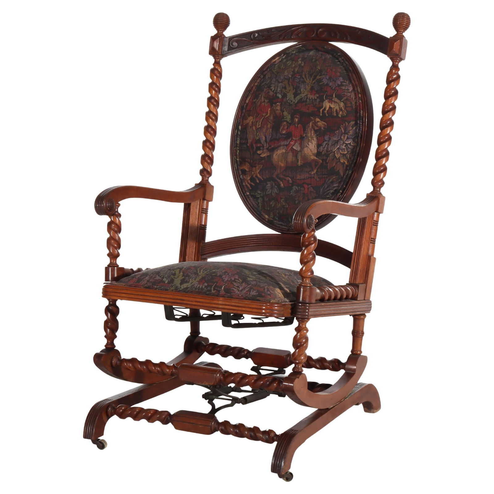 Vintage Hunzinger Walnut Rope Twist Rocking Chair c1890 (1 of 13)