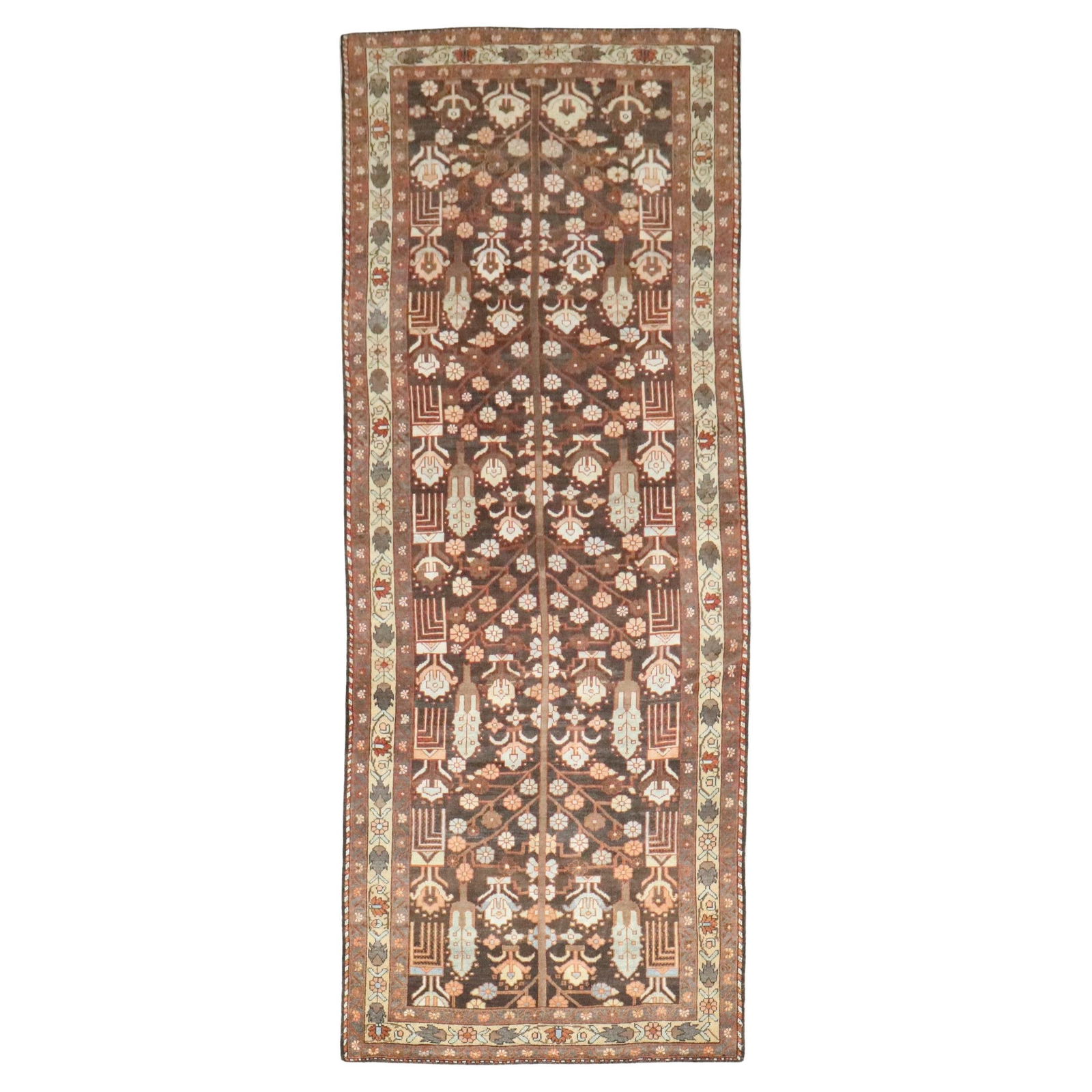 Antique Persian Bakhtiari Runner Wool Hand-Woven Tribal Design 52 x 130 in (1 of 6)