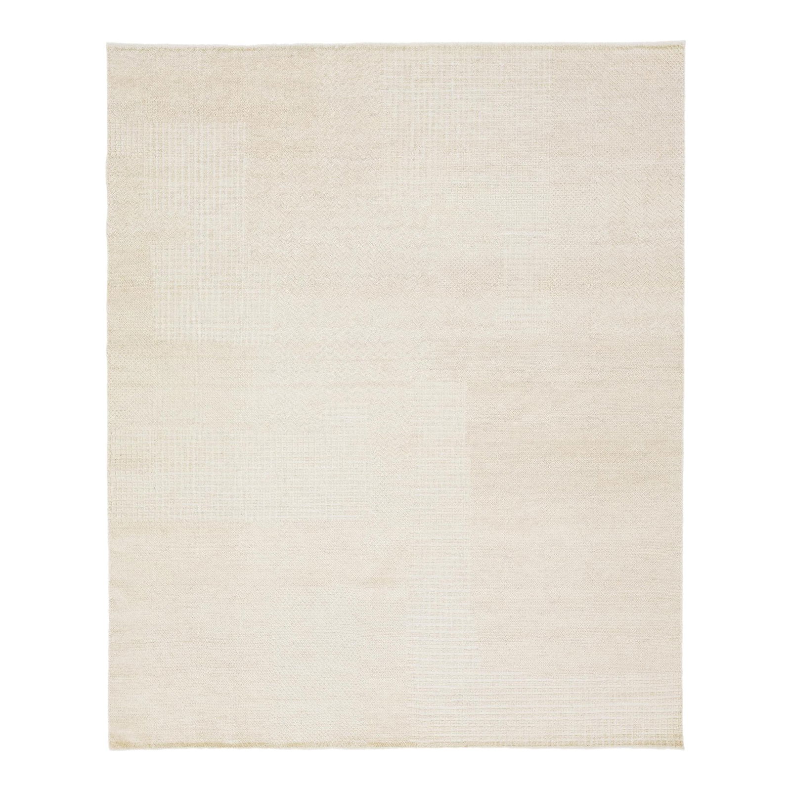 Modern Moroccan Geometric Wool Rug 8'2" x 10' Beige (1 of 8)