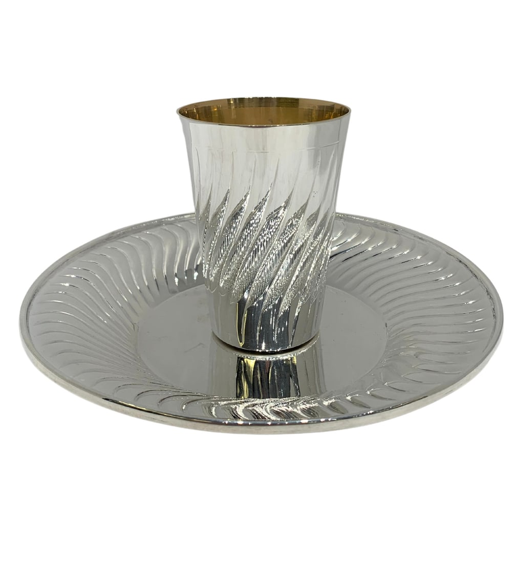 Handmade Italian 925 Sterling Silver Cup and Tray Set (1 of 4)