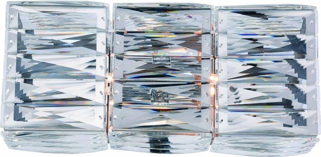 Elegant Lighting Cuvette Chrome-Finish Crystal Wall Sconce: Elegant Lighting Cuvette Chrome-Finish Crystal Wall Sconce Illuminate your space with this stunning Chrome-Finish Crystal Wall Sconce from the Cuvette collection. Designed in a contemporary style,