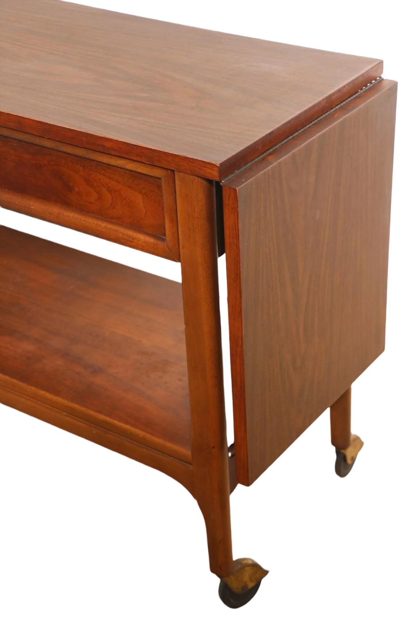 Mid Century Lane Alta Vista Serving Cart with Drop Leaves - 5