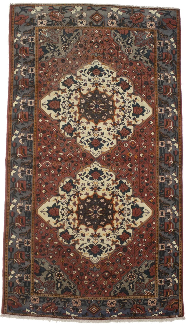 Vintage Semi-Antique Hand-Knotted Floral Wool Rug 5'7 x 9'10 (1 of 15)