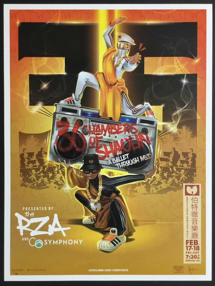 Wu Tang-Clan Limited Edition 36 Chambers Concert Screenprint 24x18: Wu Tang-Clan Limited Edition 36 Chambers Concert Screenprint 24x18 Celebrate the iconic Wu-Tang Clan with this original poster print featuring the artwork by Orlando Arocena (Mexifunk). The piece show